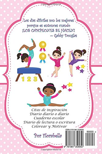 Gimnasia Diario: Niños-Adulto, Citas inspiradoras, Metas, Cuaderno de la escuela, Diario, Lectura o Revista de escritura