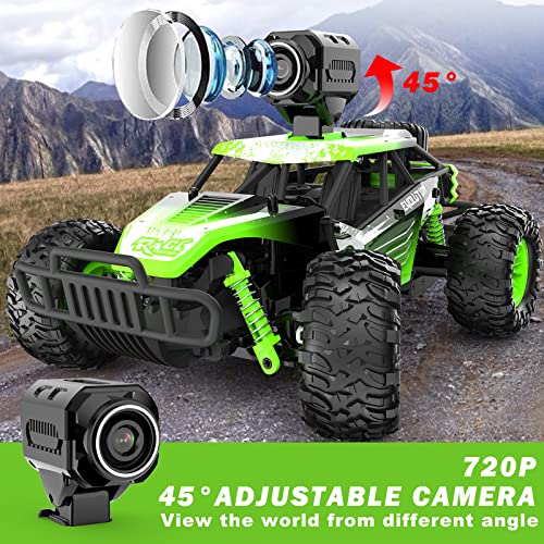 GizmoVine Coche Teledirigido con Cámara, 1:14 Coche RC Escala Coches de Alta Velocidad RC Fast Racing Monster Buggy, Camiones Todoterreno Vehículos Juguetes para Niños Adultos Niños Niñas