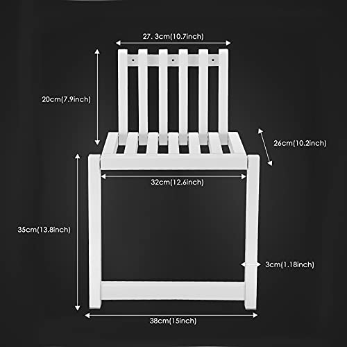 GJCrafts Pared-Taburete Plegable Montado Silla de Pared para Cuarto de baño Ahorre Espacio, cargue 150 kg Taburete Cambiador de Zapatos de Madera Maciza para baño de Entrada