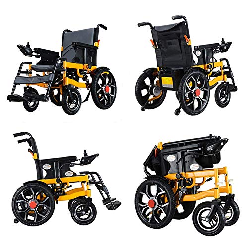 GJJSZ Plegable Power Compact Mobility Silla de Ruedas, Silla de Ruedas eléctrica Ligera Scooter médico portátil