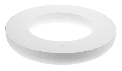 GLOREX 6 3803 833 poliestireno Medio Anillo, poliestireno, Blanco, 30 x 30 x 4 cm