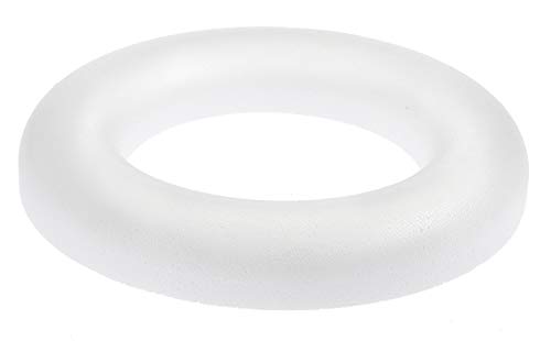 GLOREX 6 3803 833 poliestireno Medio Anillo, poliestireno, Blanco, 30 x 30 x 4 cm