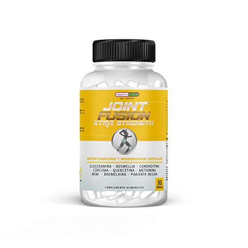 Glucosamina + Condroitina + Cúrcuma, Potente Antiinflamatorio y Analgésico, Elimina Dolores Articulares y Musculares, Fórmula Eficaz que Protege y Regenera Articulaciones, 90 Cápsulas