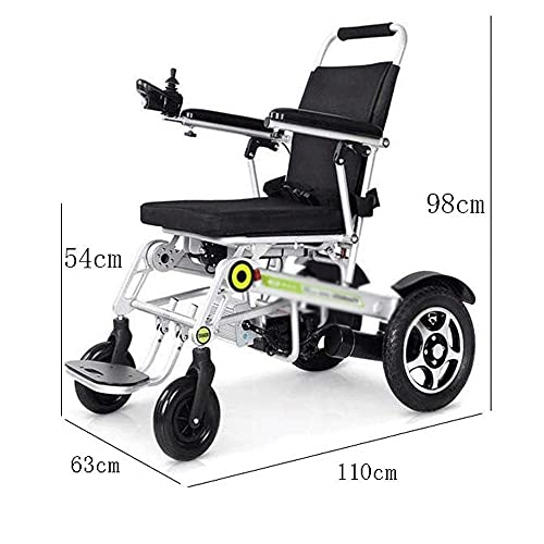 GLXLSBZ Silla de Ruedas Silla de Ruedas eléctrica Inteligente Automático Plegable Ultraligero Portátil Anciano Multifuncional Discapacitado Anciano S (Regalos Ancianos)