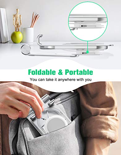 Goigrn Soporte Movil para Cargador MagSafe, Porta Movil Mesa Ajustable para MagSafe, Base de Carga Plegable para Estación Carga Compatible con Cargador MagSafe para iPhone 13 Pro Max/13 Pro/12/11