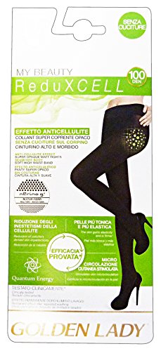 GOLDEN LADY Reducell 100 Den Leotardos Tamaño Negro Ii 28V Calcetines De Las Mujeres