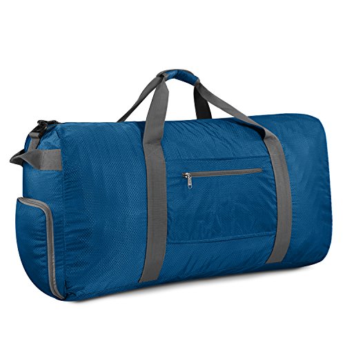 Gonex Bolsa de Viaje 100L, Plegable Ligero Bolso Equipaje Maleta Grande Bolsas Deportes Gimnasio Maletas de Mano Impermeable Duffel Travel Bag para Hombres y Mujeres Fin de Semana (Azul Oscuro)