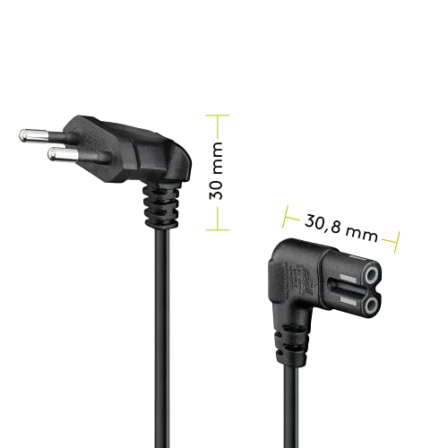 Goobay 73021 - Cable de alimentación con enchufe europeo, 5 m, color negro