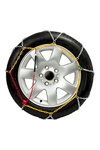 Goodyear GODKN100 1 Juego de 2 Cadenas Nieve METALICAS para Coche 9MM, Talla 100, con Tensor automático