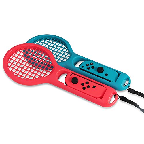 Goolsky Raqueta de Tenis Twin Pack para N-Switch Joy-con Controladores para Mario Tennis Games