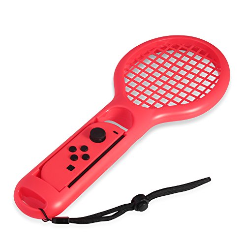 Goolsky Raqueta de Tenis Twin Pack para N-Switch Joy-con Controladores para Mario Tennis Games