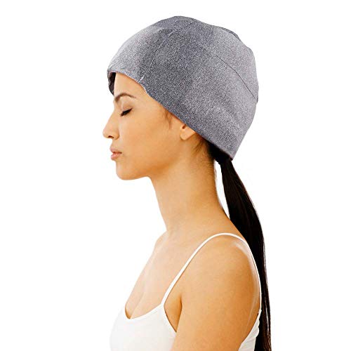 Gorro de hielo de FOMI Care para la cabeza completa de gel de migraña | Gorro de frío craneal | parte superior y lateral de