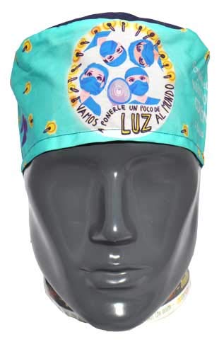 Gorro médico, quirófano, enfermero, dentista, veterinario,Médicos luz, pelo Largo.