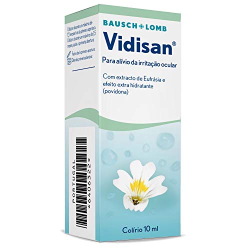 Gotas para Ojos Vidisian Eufrasia - Bote Multidosis de 10 ml - Calma y Alivia la Irritación de los Ojos de Manera Inmediata - Colirio para Ojos Irritados - Bausch + Lomb