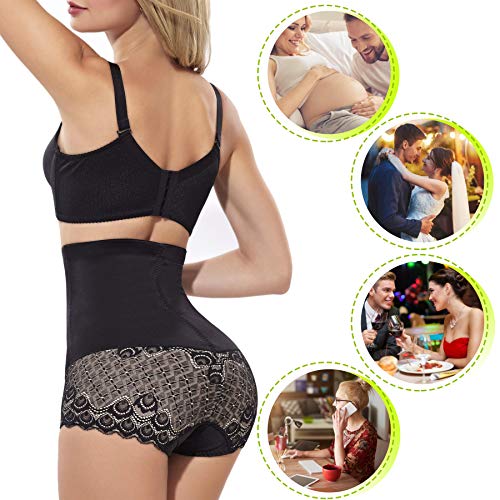 Gotoly Braguitas Moldeadoras para Mujer Shapewear Braga Faja Body Shaper Pantalón Sin Costura Lenceria Panty Cintura Alta Control de Barriga Levanta Glúteos (Negro, Small)