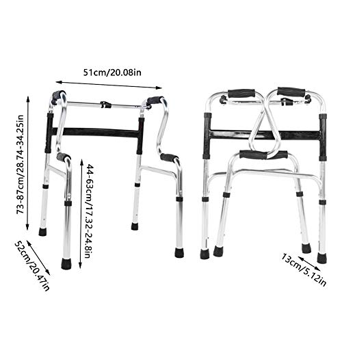 GOTOTOP Marco de inodoro de pie libre, soporte independiente de aleación de aluminio, riel de seguridad acolchado, apoyabrazos Walker, altura ajustable, oso 150 kg