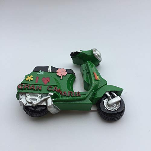 Gran Canaria - Imán para nevera 3D con diseño de scooter en resina, ideal como regalo para decoración del hogar y la cocina