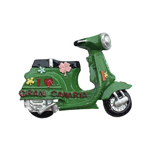 Gran Canaria - Imán para nevera 3D con diseño de scooter en resina, ideal como regalo para decoración del hogar y la cocina