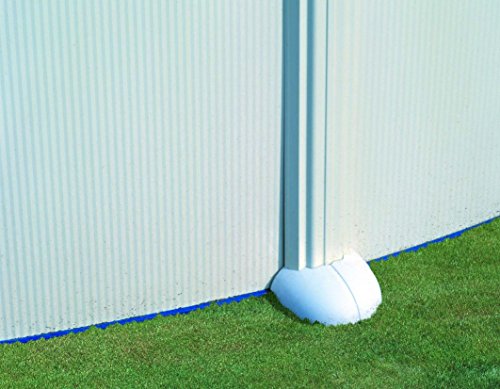 Gre KITPROV618 Atlantis - Piscina Elevada Ovalada, Aspecto Acero Blanco, 610 x 375 x 132 cm