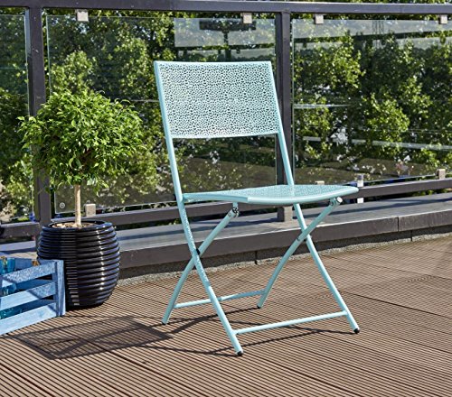 greemotion– Juego de 2 sillas plegables Mykonos (45/60/85 cm), Sillón aluminio, Silla exterior, terraza, balcón, patio, Silla cocina, habitación, Silla portátil,  Mueble exterior, Mobiliario jardín