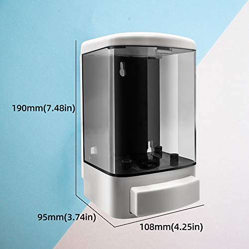 GreeSuit 1000ML Dispensador de Jabón Manual Plástico Montado en la Pared Champú Acondicionador Ducha Gel Cámara Dispensador Jabón Bomba para Baño o Cocina