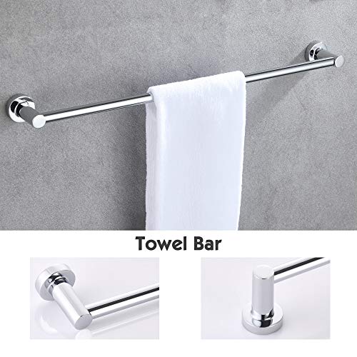 Gricol Juego Baño Accesorios para Toalleros 4 Piezas Anillo De Toalla De Mano - Soporte De Papel HigiéNico - Gancho para Toalla - Barra De Toalla Accesorios De Alta Resistencia Acero Inoxidable