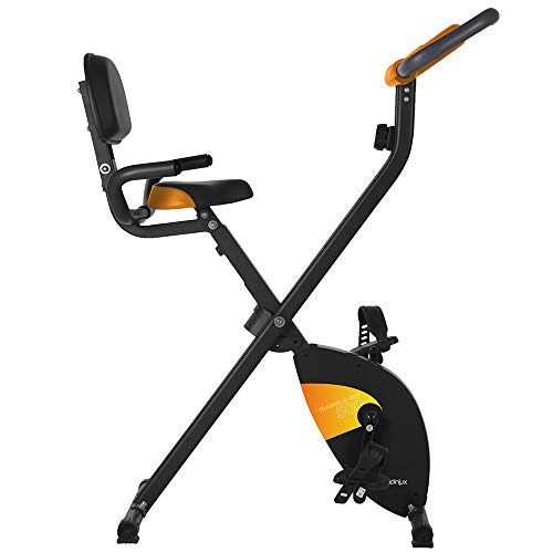 gridinlux | Trainer X-Bike 500 | Bicicleta estática Plegable | Transmisión Magnética | Doble Manillar | Monitor LCD con Registro Actividad | Pulsómetro | Resistencia 8 Niveles | Volante Inercia 5kg