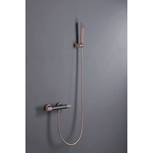 Grifo de ducha termostático gris mate y champagne Line Imex BTD038-5GC