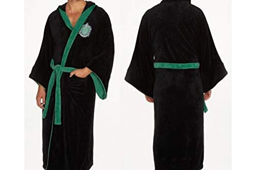 Groovy Slytherin Harry Potter - Albornoz con capucha, poliéster, negro, talla única