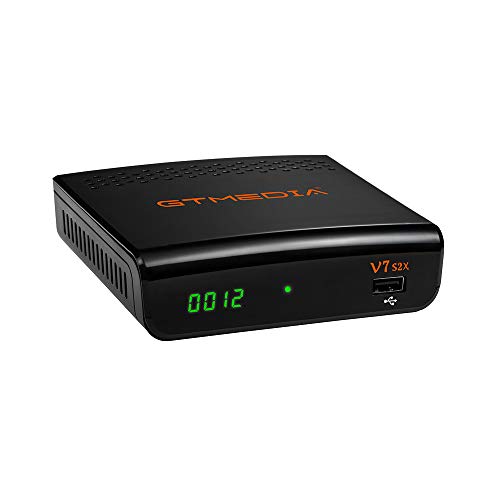 GT Media V7 S2X Receptor Satélite Decodificador Digital Full HD con Antena WiFi USB, DVB-S/S2/S2X AVS +VCM/ACM/Multi-Stream / T2MI,Soporte CC CAM Youtube Biss Auto-Roll (GT Media V7S HD Mejorada)