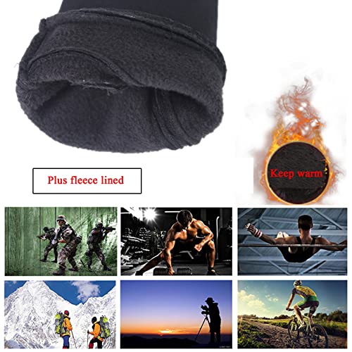 Guantes De Ciclismo Invierno Cálidos E Impermeables, Guantes Para Correr Para Hombres, Guantes Cálidos Para Pantalla Táctil, Puños Elásticos, Guantes Antideslizantes E Impermeables, Forro Polar Grue