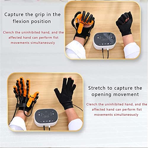 Guantes de robot de rehabilitación, enderezamiento de los dedos Strace Stroke Hemiplegia Equipo de entrenamiento de la muñeca de los dedos, alisador de dedos Protector de guardia for pacientes con dis