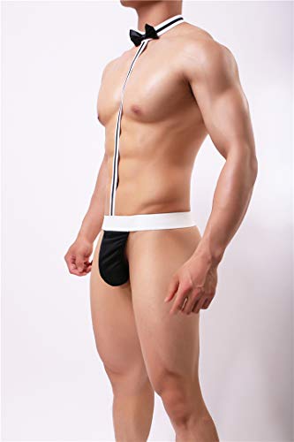 GUKOO Disfraz Sexy Hombre Suspensorios G-String Calzoncillos Camarero Deportivo Tanga Slip Ropa Interior