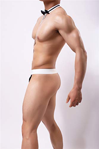 GUKOO Disfraz Sexy Hombre Suspensorios G-String Calzoncillos Camarero Deportivo Tanga Slip Ropa Interior