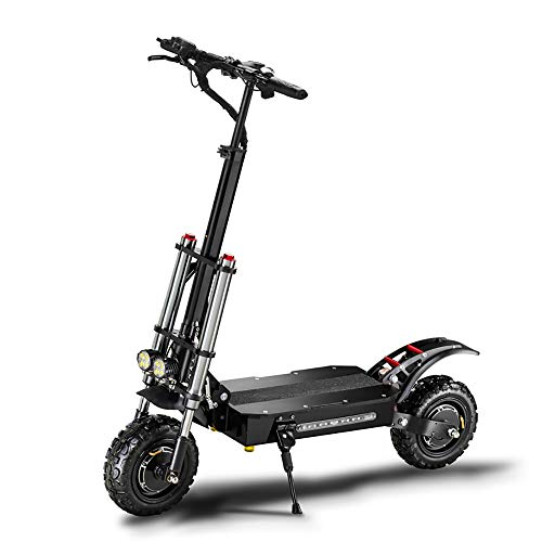 GUNAI Scooter eléctrico Todoterreno 11 Pulgadas Neumático 60V 33Ah Batería Motor Dual Velocidad Scooter portátil Plegable de Doble suspensión