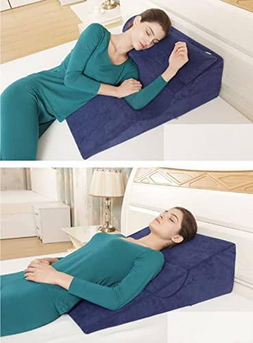 GYAM Almohada De Cuña para La Cama con Espuma De Memoria, Almohadas De Cuña para Después De La Cirugía, Almohadas De Espuma De Memoria para Dormir Almohada De Lectura,Cojín Inclinado para Dormir