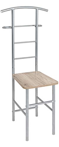 Haku Möbel valet stand - de metal con asiento, altura 109 cm