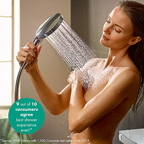 Hansgrohe 27668000 Ducha de Mano con 3 Tipos de Chorro, Tecnología P, Cromo, 1,60 m