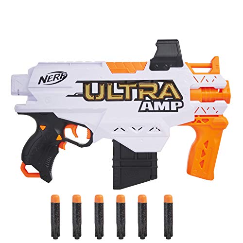 Hasbro Lanzador motorizado Amp, Clip, 6, Compatible Solo con Dardos Nerf Ultra, Multicolor (F0954U50)