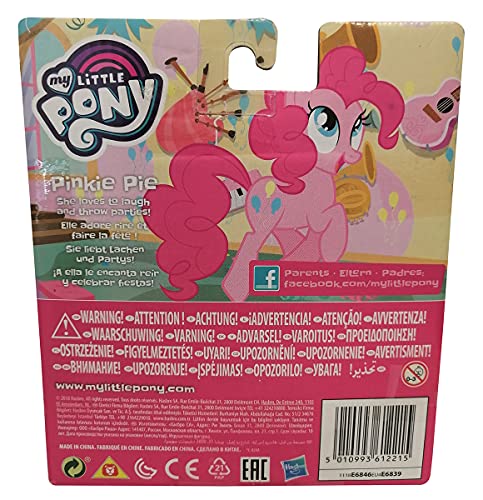 Hasbro My Little Pony E6846 Pinkie Pie - Figura de juguete con pelo peinable y peine, 15 cm, para niños