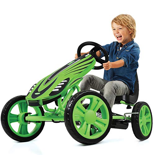 Hauck Toys For Kids Kart a Pedales Speedster - Go Kart con Freno de Mano y Asiento Ajustable para niños a Partir de 4 años (Verde)