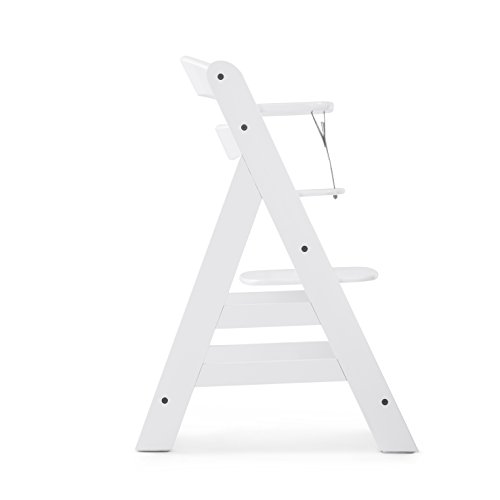 Hauck Trona Alta de Madera Alpha +, Regulable, Apto para Recien Nacidos Combinando con el Newborn Set Alpha Bouncer (disponible por separado), Blanco