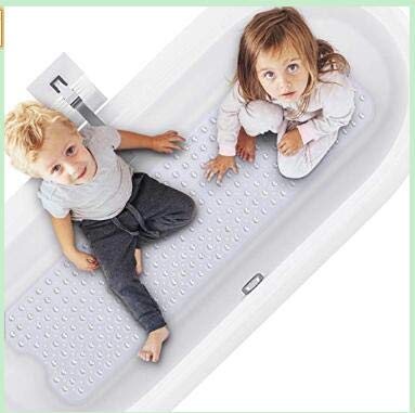 HBselect Alfombra Antideslizante Alfombrillas para Bañera 100 x 40 Cm Alfombrilla Baño Lavable a Máquina Alfombrillas Infantiles para Bañera (Color Transparente)