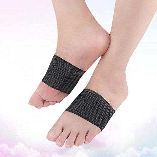 Heallily Foot Arch Support Vendaje Efectivo talón Alivio para el dolor Mangas Elásticas Transpirable Compresión Wrap L/XL (Negro)