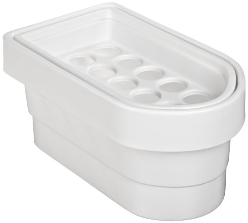 Heathrow Scientific HD28230B - Gradilla para 15 tubos de ensayo (para refrigerador, para tubos de 15 y 50 ml, poliestireno), color blanco