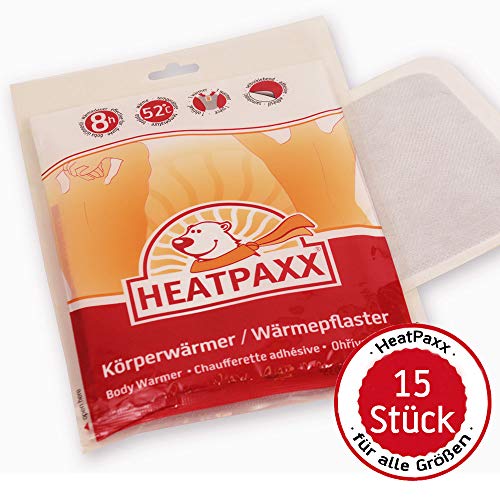 HeatPaxx Calentador corporal | 15 parches térmicos | Extra cálido | Parches térmicos finos y ligeros para el abdomen y la espalda | Calentador de cuerpo | Calentador de espalda