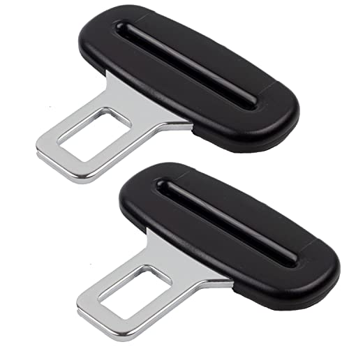 Hebilla de Cinturón de Seguridad, Conjunto de 2, 3 mm de Espesor, Conector del Cinturón de Seguridad En Negro, Adaptador de Clip de Hebilla del Cinturón de Coche, Cinturón de Seguridad, Universal