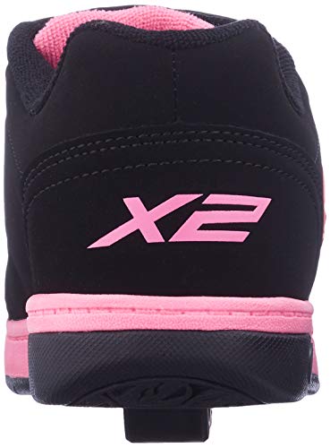 Heelys Dual Up, Zapatillas para niñas, Negro (Black/Pink), 32 EU