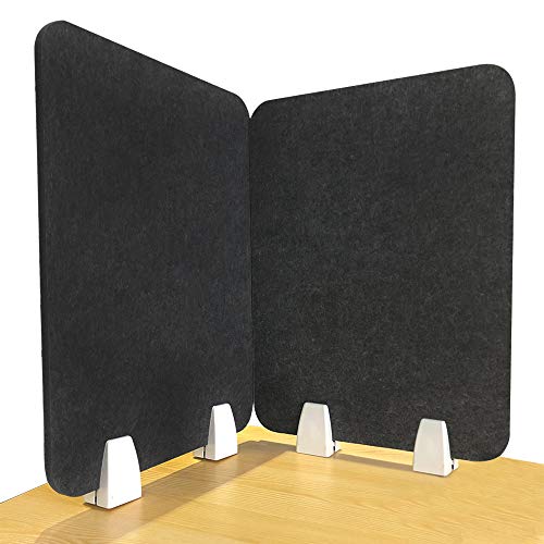 HEFUTE Cubicle Panel con 4 Soportes de sujeción, Material de amortiguación acústica, divisores acústicos, Escritorio Divisor de tubería, Montaje de Escritorio