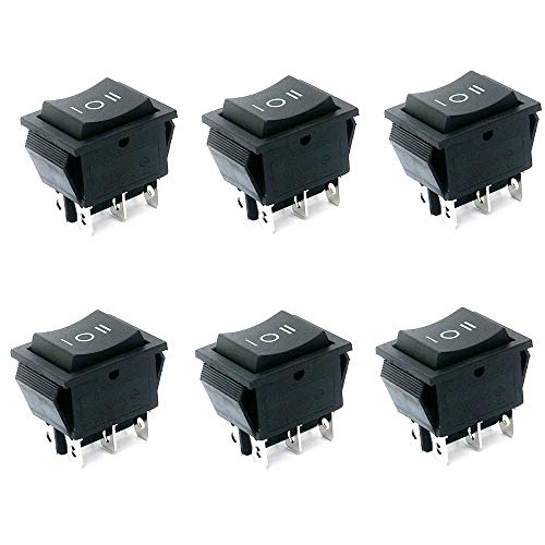 Her Kindness Interruptor Basculante 6-Terminales 3 Posicion ON/OFF/ON SPDT Barco Interruptor Mecedora 6 A 250 V/10 A 125 V(6 pcs)